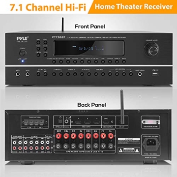 Pyle 7.1-Channel Hi-Fi Bluetooth Amplifier for Home