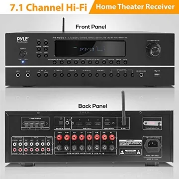 Pyle 7.1-Channel Hi-Fi Bluetooth Amplifier for Home