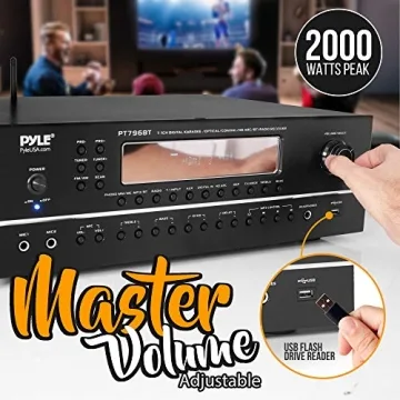 Pyle 7.1-Channel Hi-Fi Bluetooth Amplifier for Home