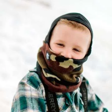 Turtle Fur Kids Shellaclava Playful Prints Fleece Neck Warmer Helmet Liner Winter Balaclava Hood, Ages 3-6, Mariposa Magic