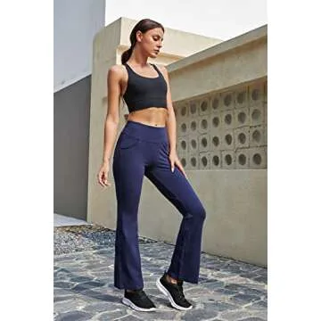 Houmous Women's Cotton Bootcut Pants - Stylish Inseam Options
