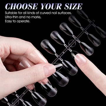 DIY Gelike EC Short Almond Shape Gel Nail Tips for Home