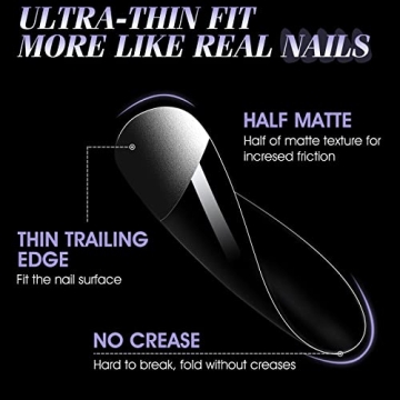 DIY Gelike EC Short Almond Shape Gel Nail Tips for Home