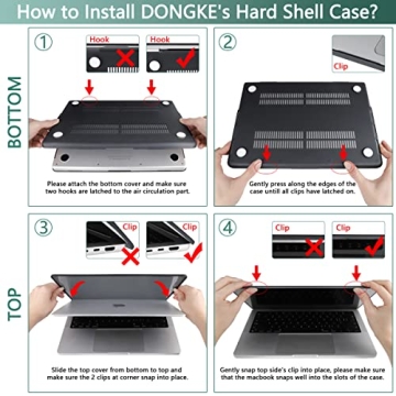 DONGKE MacBook Pro 16 Inch Case with Keyboard Cover Screen Protector