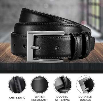 Marino’s Premium Belt Men - Stylish Genuine Leather Dress Belt in Gift Box