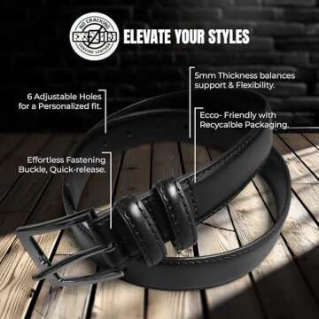 Marino’s Premium Genuine Leather Dress Belt for Men