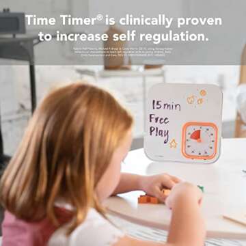 TIME TIMER MOD with Dry Erase Board — 60-Minute Visual Countdown Timer with Magnetic Whiteboard — for Notes, Chores, Classroom and Office Reminders, Visual Schedules, for Kids and Adults (Orange)