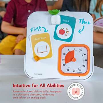 TIME TIMER MOD with Dry Erase Board — 60-Minute Visual Countdown Timer with Magnetic Whiteboard — for Notes, Chores, Classroom and Office Reminders, Visual Schedules, for Kids and Adults (Orange)