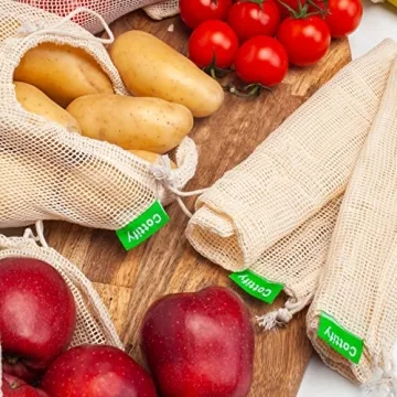 12+1 Reusable Produce Bags for Eco-Friendly Shopping