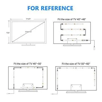 Vibrant SUNNEST TV Backlight Kit for Immersive Viewing