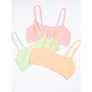 Fruit of the Loom Girls' Cotton Sport Bra for Comfort