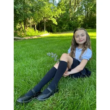 COTTON DAY Kids Knee High Dress Socks 3 Pack 4-6 Years