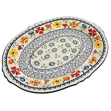 Gibson Elite Hand-Painted Dinnerware Set, 14" Serving Platter, Luxembourg