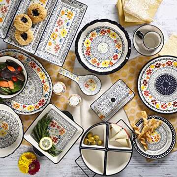 Gibson Elite Hand-Painted 14" Serving Platter for Elegant Dining