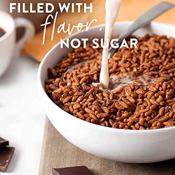 HighKey Low Carb Keto Cereal - Protein Snacks for Breakfast, Zero Sugar, Grain Carbs & Gluten Free Chocolate Cereals Healthy Snack Foods for Paleo Diabetic Ketogenic Diet Friendly Food Cocoa