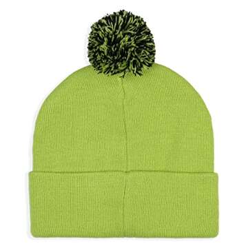 Dr. Seuss The Grinch Who Stole Christmas Embroidered Pom Beanie and Glove Set Green