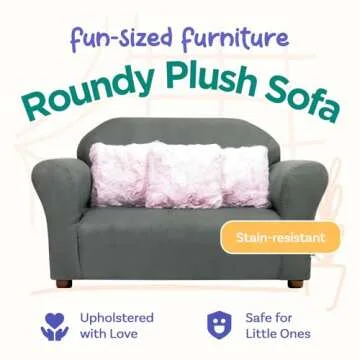 Roundy Children’s Sofa – Soft Microsuede & Durable Frame