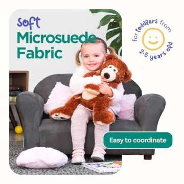 Roundy Children’s Sofa – Soft Microsuede & Durable Frame