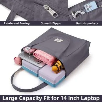 WLLWOO Yoga Bags for Women - Practical Canvas Tote