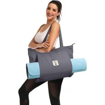 WLLWOO Yoga Bags for Women - Practical Canvas Tote