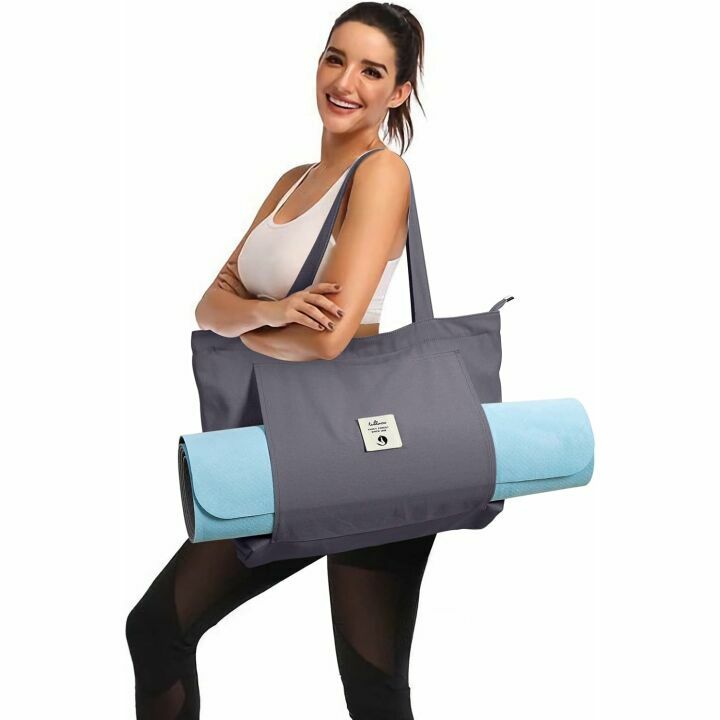 WLLWOO Yoga Bags for Women - Practical Canvas Tote
