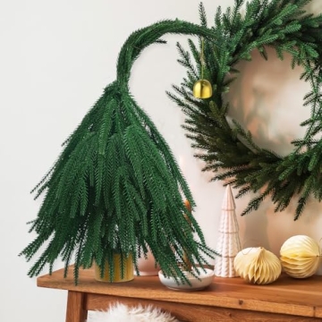 Civaner 18 Inch Norfolk Pine Mini Christmas Tree