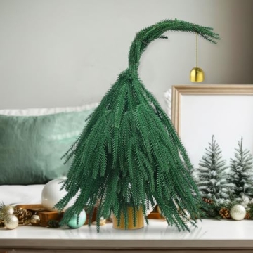 Civaner 18 Inch Norfolk Pine Mini Christmas Tree