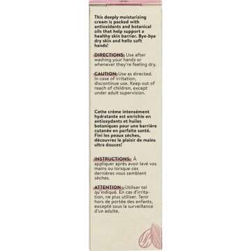 The Honest Company Moisturizing Hand Cream | Antioxidant-Packed for Dry Skin | Hypoallergenic, Dermatologist Tested, Cruelty Free | Sweet Almond, 1.7 fl oz