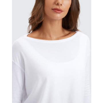 CRZ YOGA Long Sleeve Workout Shirt for Women - Comfortable & Stylish