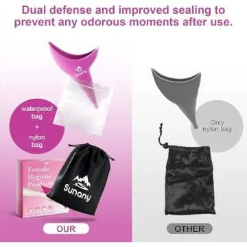 Female Urination Device, Reusable Female Urinal Silicone Women Pee Funnel Allows Women to Pee Standing Up, Portable Womens Urinal is The Perfect Companion for Camping,Outdoor,Travel