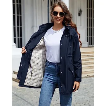 LOMON Women Rain Jacket Lightweight & Stylish Waterproof