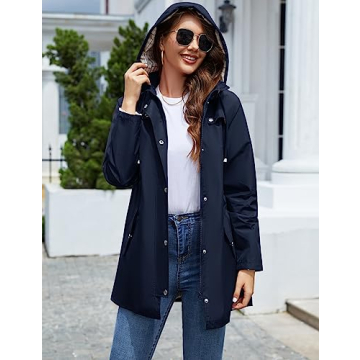 LOMON Women Rain Jacket Lightweight & Stylish Waterproof