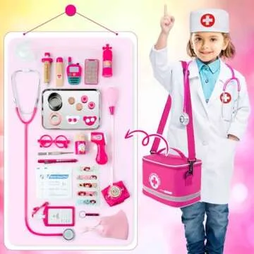 34 Pcs Kids Doctor Kit - Realistic Medical Play Set for Toddlers