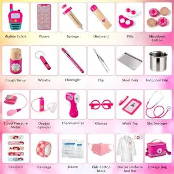 34 Pcs Kids Doctor Kit - Realistic Medical Play Set for Toddlers