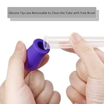 HiMo 10 Pack Liquid Pipettes Droppers Silicone 5ml Clear Medicine Eye Dropper for Kids with Bulb Tip...