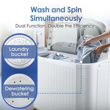 Anypro Portable Washing Machine & Dryer Combo for Home