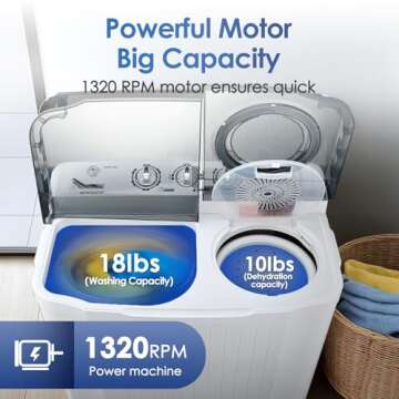 Anypro Portable Washing Machine & Dryer Combo for Home