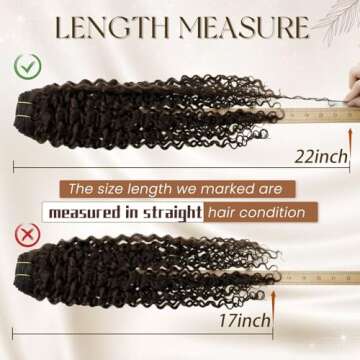 Hetto Curly Clip in Hair Extensions Real Human Hair #2 Darkest Brown 14 Inch 7Pcs 120g