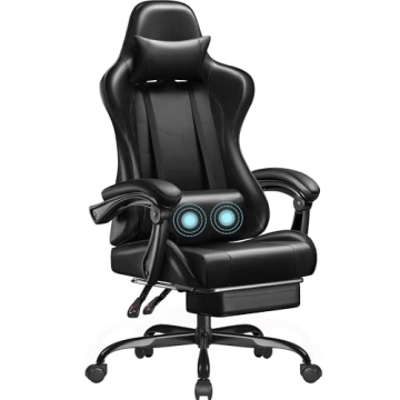 Homall Gaming Chair - Ergonomic with Massage Lumbar Support & Footrest