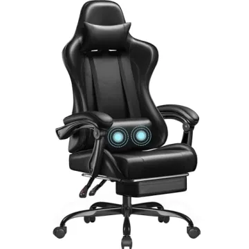 Homall Gaming Chair - Ergonomic with Massage Lumbar Support & Footrest