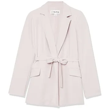The Drop Women's Ren Wrap Belted Blazer in Lilac Marble