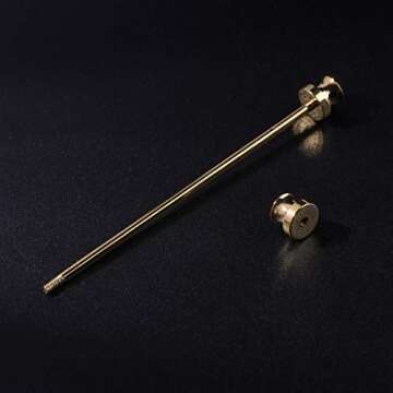 VIccoo Men Shirt Pins Tie Clip Collar Clasp Alloy Skinny Wedding Man Brooch Bar Fashion - Gold