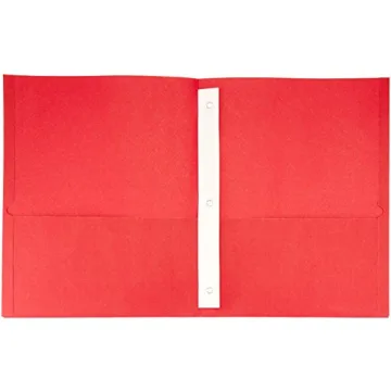 Amazon Basics Twin Pocket File Folders Assorted Colors Pack