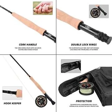 SF Fly Fishing 9FT Rod Combo Kit for Beginners