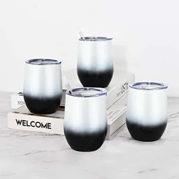 Stainless Steel Insulated Wine Tumblers - 6 Pack