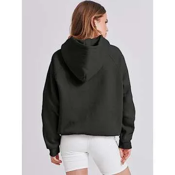 ANRABESS Women Hoodies Oversized Fleece Long Sleeve Comfy Casual Basic Pullover Sweatshirts 2025 Fall Outfits Sweater Black Large