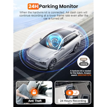 Affver 4K Dash Cam Front and Rear, Built-in 5G WiFi GPS, 64GB Card Included, 3.59'' IPS Screen Dash Camera for Cars, Dual Dashcam with G-Sensor, Loop Recording, WDR, Night Vision, 24H Parking Monitor