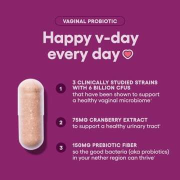 Physician's CHOICE Vaginal Probiotics for Women - Unique with Licorice Root - PH Balance, Odor Control, Yeast, Vaginal Microbiome & Feminine Health - 6B CFU - Organic Prebiotic, Cranberry - 30 CT