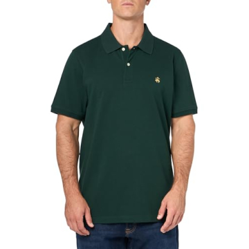 Stylish Brooks Brothers Men's Dark Green Cotton Pique Polo Shirt in X-Large for All Occasions