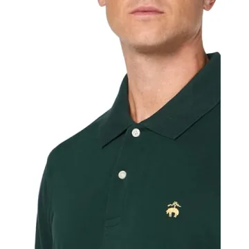 Brooks Brothers Men's Dark Green Cotton Pique Polo Shirt